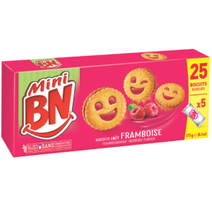 BN BISCUITS MINI COEUR FRAMBOISE 175G