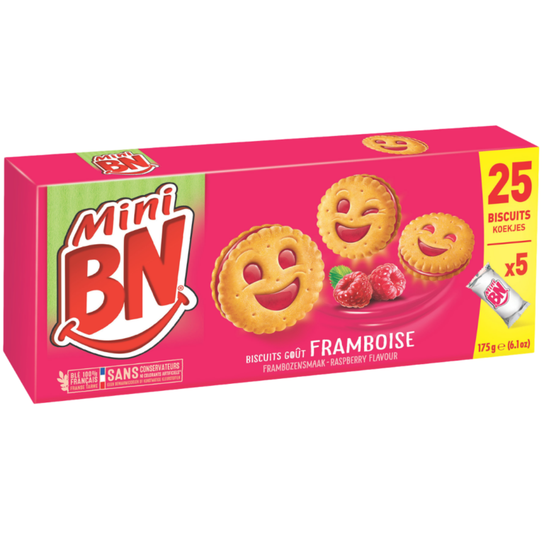 BN BISCUITS MINI COEUR FRAMBOISE 175G