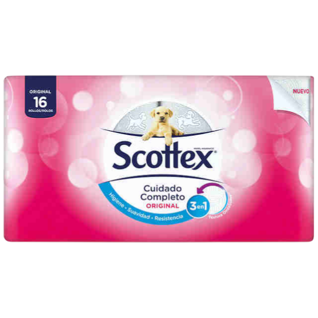 SCOTTEX PAPEL HIGIENICO ORIGINAL 16R 2C