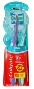 COLGATE 360º CEPILLO DENTAL BLANDO 2 UNIDADES