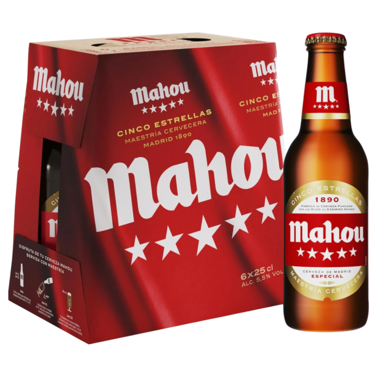 MAHOU 5 ESTRELLAS CERVEZA PACK 6 X 25CL