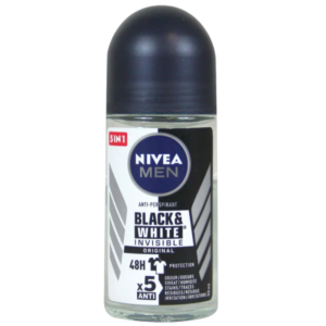 NIVEA ROLL-ON DESODORIZANTE HOMEM INVISIBLE B&W 50ML