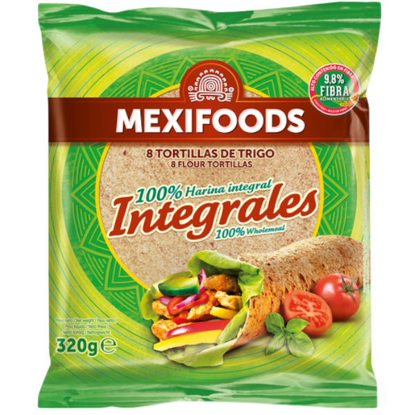 MEXIFOOD TORTILLAS DE TRIGO INTEGRAL 320G