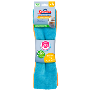 SPONTEX BAYETA MICROFIBRE ECONOMIC 4 UNDS