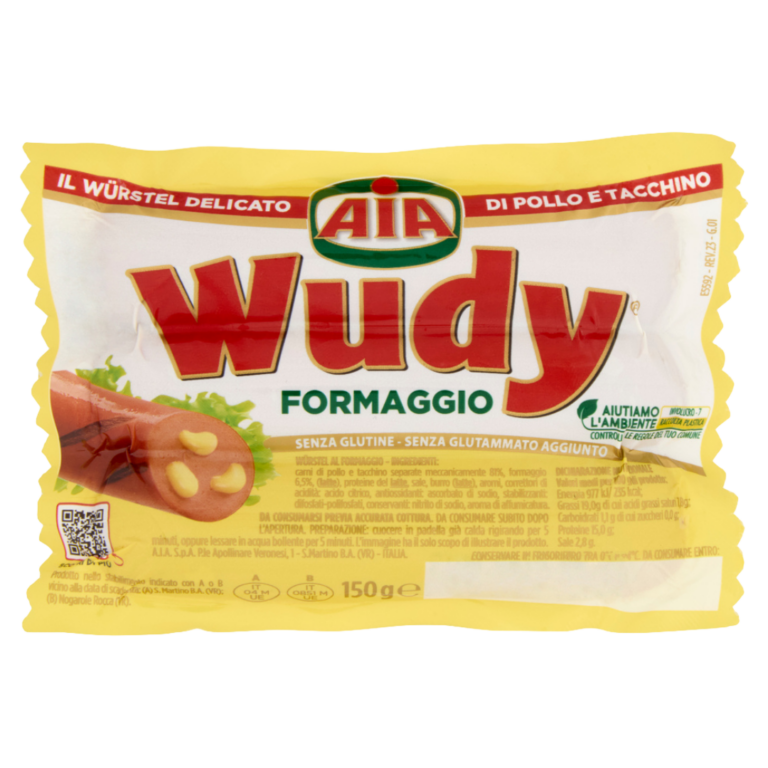 AIA WUDY SALCHICHA AVE CON QUESO 150 GRS