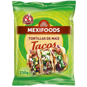 MEXIFOODS TORTILHAS DE MILHO TACOS 10 UNIDADES 250G