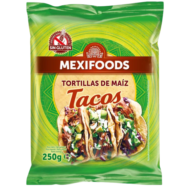 MEXIFOODS TORTILHAS DE MILHO TACOS 10 UNIDADES 250G