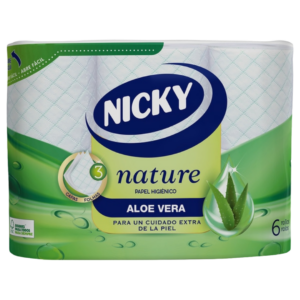 NICKY PAPIER TOILETTE NATURE ALOE 6R 3C