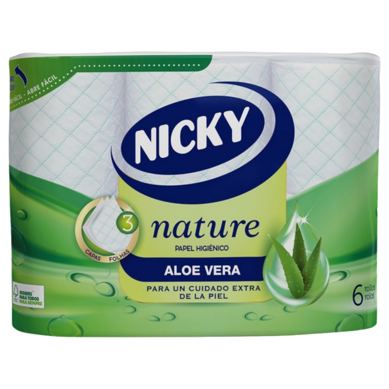 NICKY PAPIER TOILETTE NATURE ALOE 6R 3C