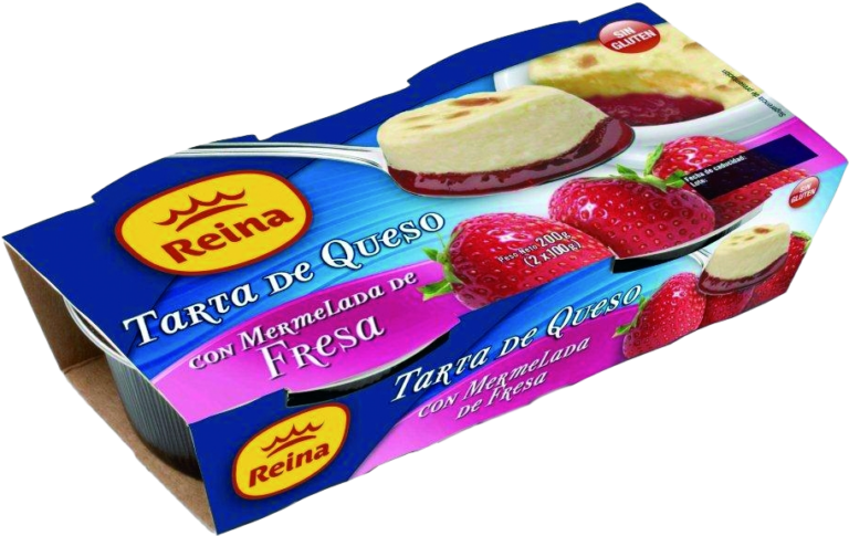 REINA TARTA QUESO CON MERMELADA FRESA 2X