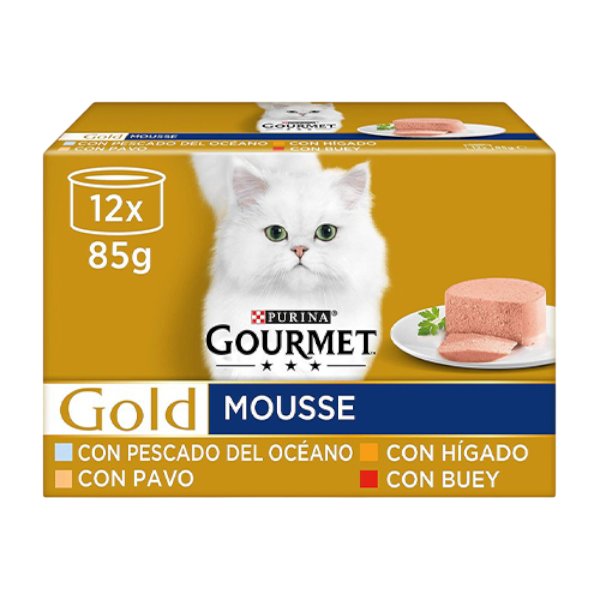 PURINA GOURMET GOLD MOUSSE SURTIDO 12X85