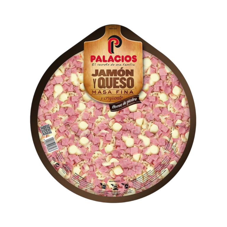 PALACIOS PIZZA MASA FINA JAMON Y QUESO 4
