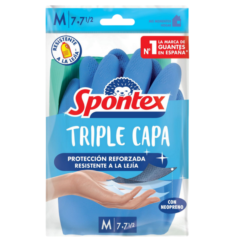 SPONTEX GUANTES TRIPLE CAPA T/7 - M