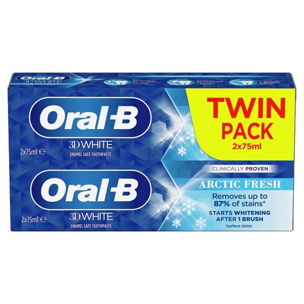 ORAL-B DENT 3D WHITE ARTIC FRESH 2X75ML