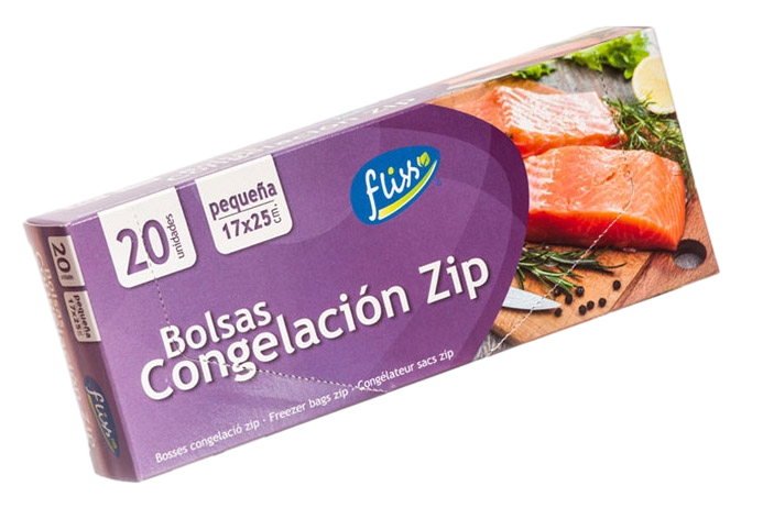 FLISS BOLSA CONG CIERRE ZIP 17X25CM 20UD