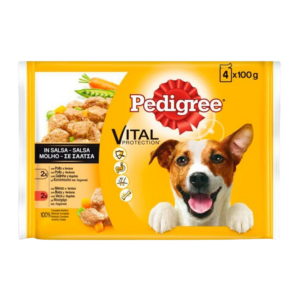 PEDIGREE VITAL PATE POLLO BUEY 4X100GR