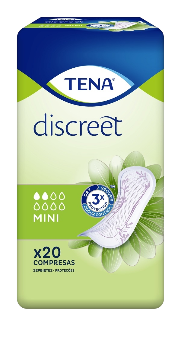 TENA DISCREET COMPRESA MINI 20UDS