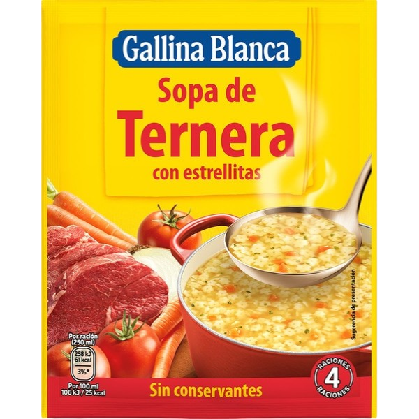 GALLINA BLANCA SOPA TERNERA CON ESTRELLA