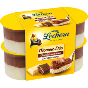 LA LECHERA MOUSSE DÚO CHOCOLATE 4X59G
