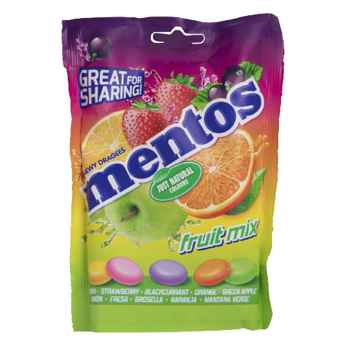 MENTOS FRUIT MIX 160GR BOLSA