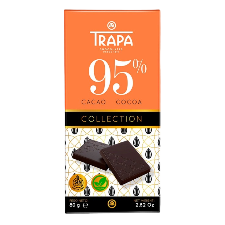 TRAPA COLLECTION CHOCOLATE 95% CACAO 80G
