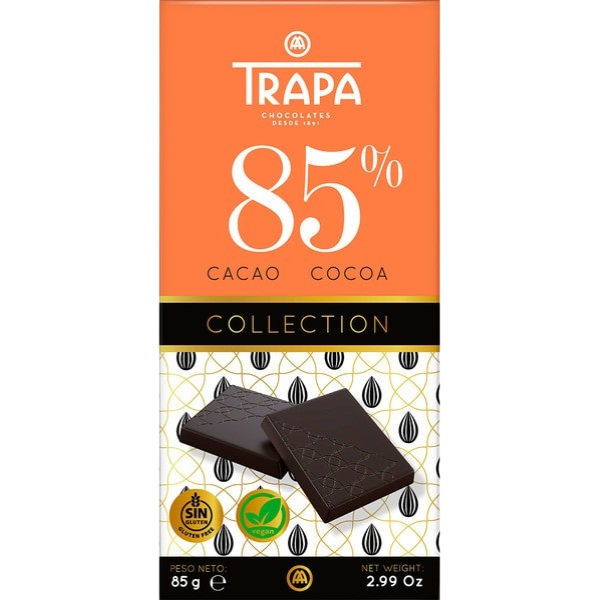 TRAPA COLLECTION CHOCOLATE 85% CACAO 85G