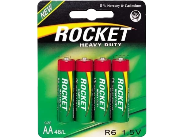 ROCKET PILAS ZINC AA R6 PACK 4 UNIDADES