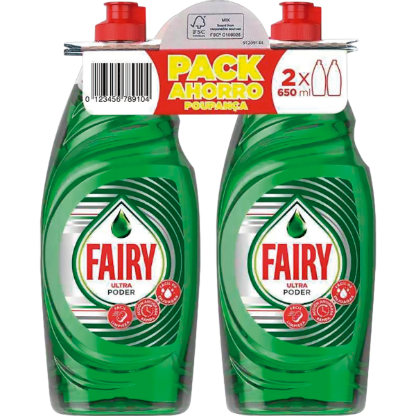 FAIRY MANO ULTRA PODER ORIGINAL 2X650ML