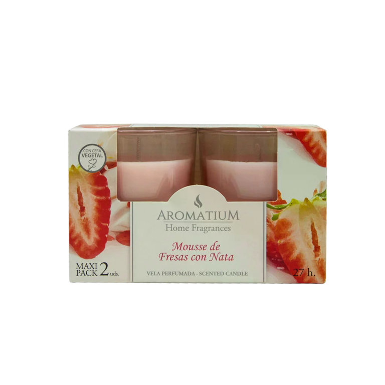 AROMATIUM CAJA 2 VASOS MAXI FRESA NATA