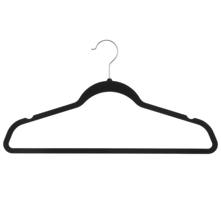 5FIVE PERCHA TERCIOPELO NEGRA 8 UNIDADES