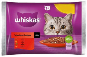 WHISKAS ADULTO SELECAO CARNE 4X85G