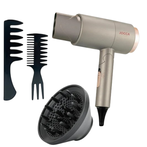 JOCCA SECADOR PELO PLEGABLE CON PEINES 2200W