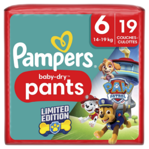 PAMPERS COUCHES BÉBÉ DRY T6 (15 KG) 19U