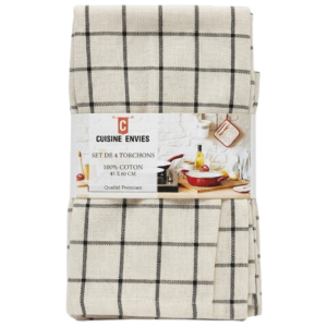 CUISINE ENVIES TORCHONS COTON 4U 45X60CM