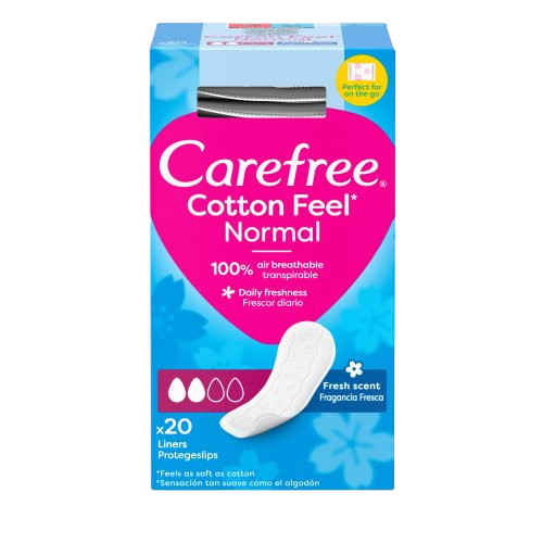 CAREFREE PENSOS COTTON FEEL NORMAL 20UN