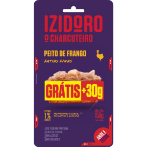 IZIDORO FIAMBRE PEITO DE FRANGO FAT FINAS 120G+30G