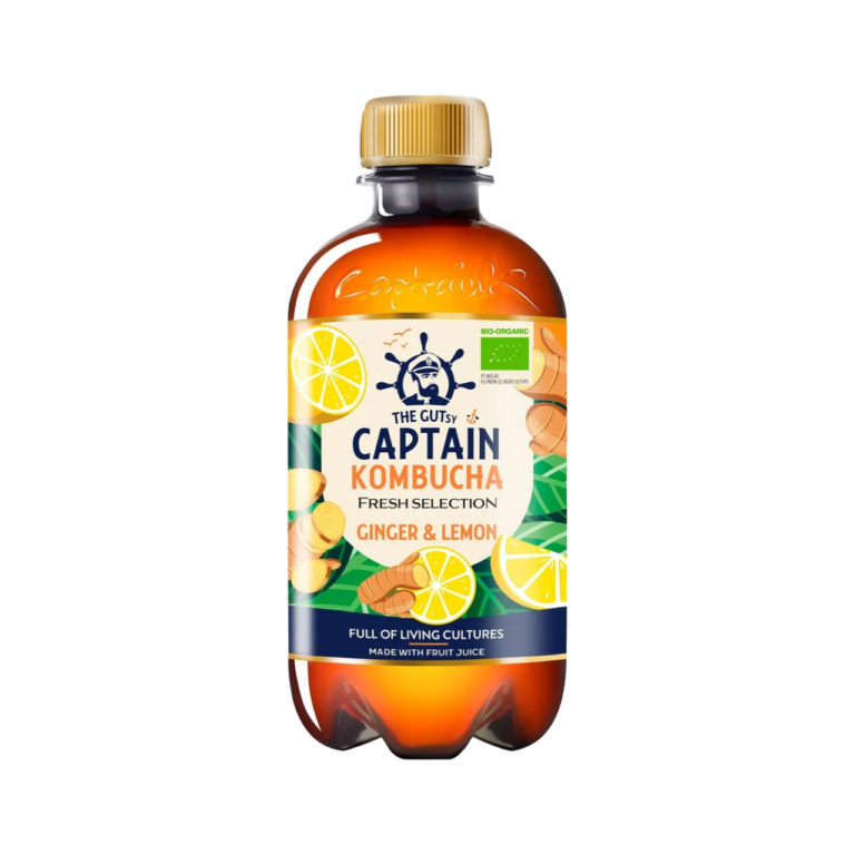 THE GUTSY CAPTAIN KOMBUCHA DE GENGIBRE E LIMÃO 400ML