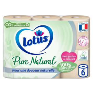 LOTUS PAPIER TOILETTE PURE NATURAL 6U