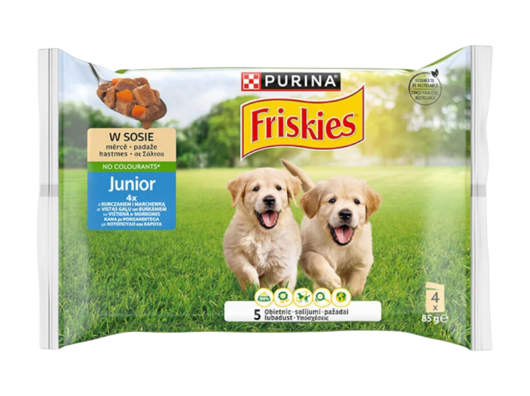 FRISKIES CÃO JUNIOR MOLHO FRANGO 4X85G