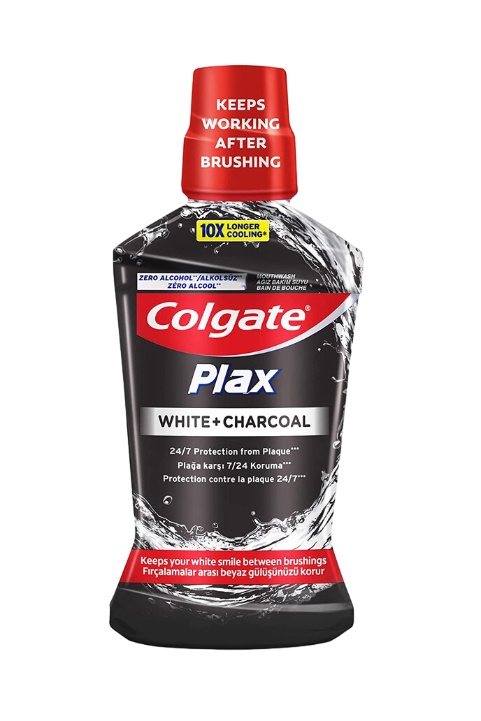 COLGATE PLAX ENXAGUANTE WHITE CARBON 500ML