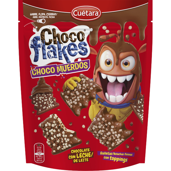 CHOCO FLAKES GALLETA CHOCO MUERDOS CON LECHE 87G