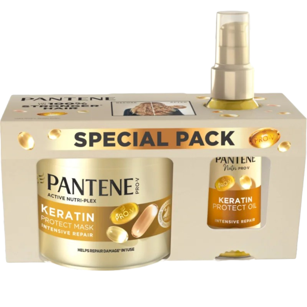 PANTENE SET MASCARILLA 300ML + ACEITE 100ML