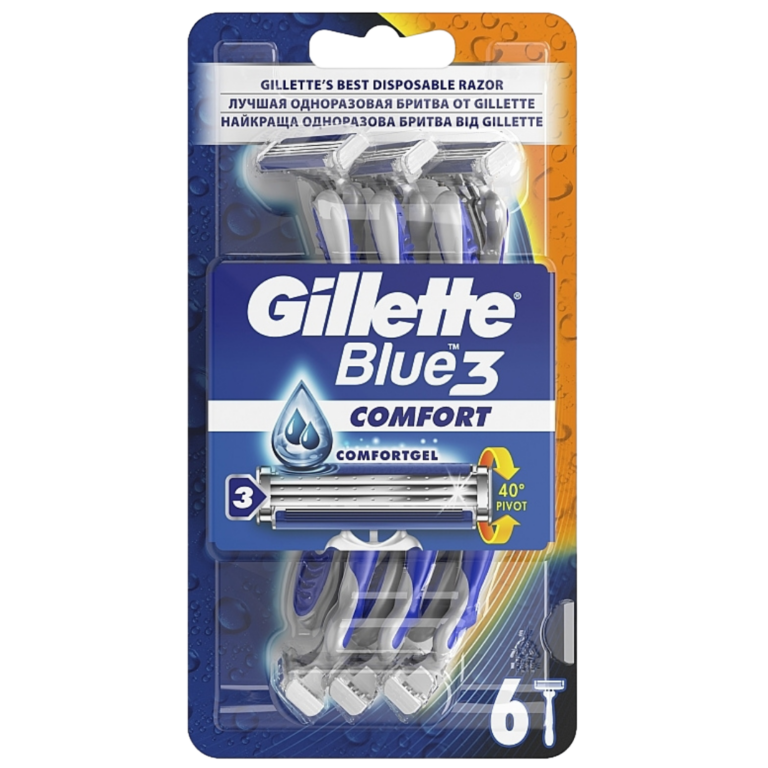 GILLETTE RASOIRS JETABLES BLUE3 COMFORT 6U