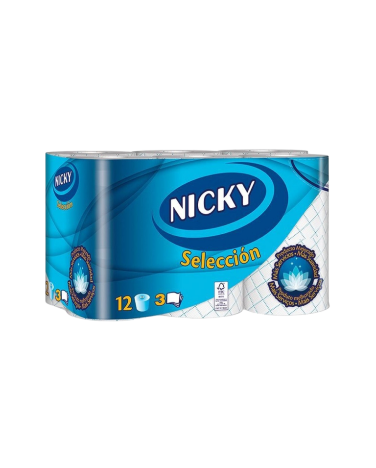 NICKY PAPEL HIGIÉNICO SELECÇÃO 12R 3C