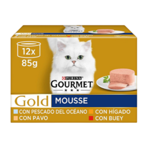 PURINA GOURMET GOLD MOUSSE SURTIDO 12X85G