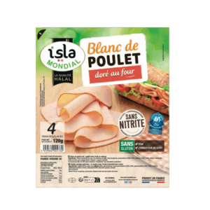 ISLA MONDIAL BLANC DE POULET TRANCHES 4T 120G