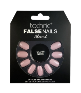 TECHNIC UÑAS POSTIZAS ALMENDRA GLOSS NUDE