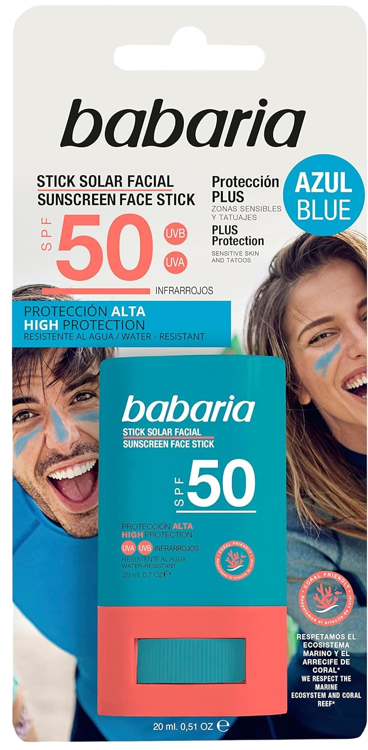 BABARIA STICK SOLAR FACIAL SPF50 AZUL 20ML