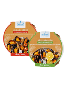 ALUMAR MEXILHÃO COZIDO MOLHO TOMATE / PIMENTA E LIMÃO 500G