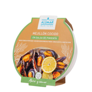 ALUMAR MEJILLÓN COCIDO PIMIENTA, LIMÓN Y LAUREL 500G